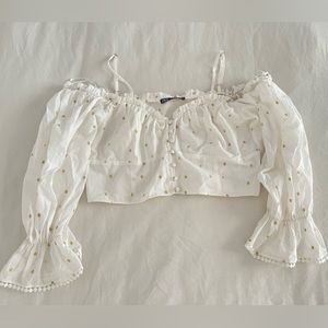 Zara off shoulder corset top